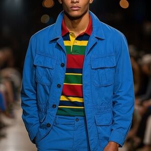 Polo Ralph Lauren Blue Military Field Jacket